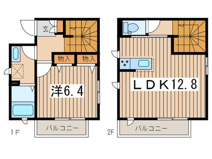 シャーメゾン宮沢(1LDK/1階)の間取り写真
