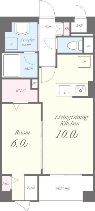 GARDEN COURT A 西高島平(1LDK/1階)の間取り写真
