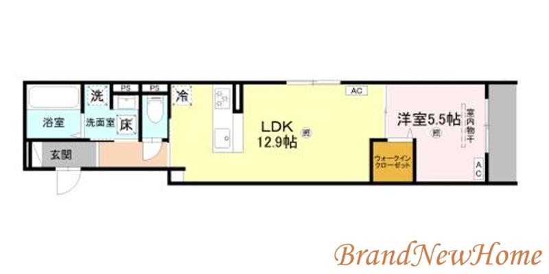 PORTO SERENO(1LDK/2階)の間取り写真