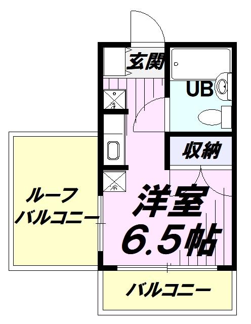 セザール立川(ワンルーム/5階)の間取り写真