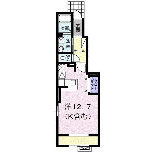 ラ・カンパネラIIーB(ワンルーム/1階)の間取り写真
