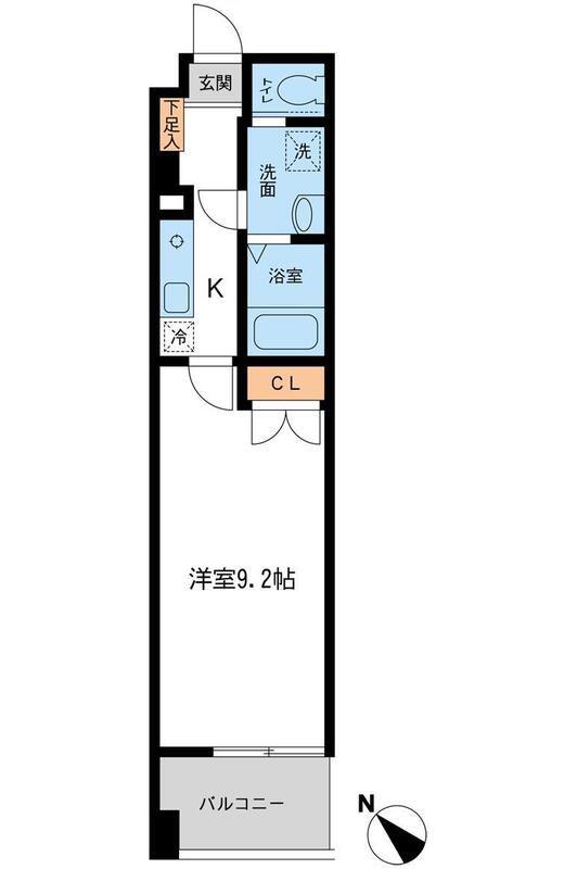 フィオーレ月島(1K/3階)の間取り写真