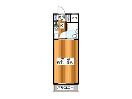 高橋マンション(1K/3階)の間取り写真