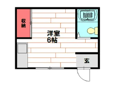 マーベラスハイツ(ワンルーム/2階)の間取り写真