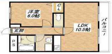 フェニックスロべニュー(1LDK/5階)の間取り写真