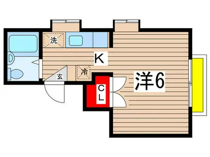 国立サンフラワ-A(1K/2階)の間取り写真