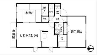 アドホックディアス(2LDK/2階)の間取り写真