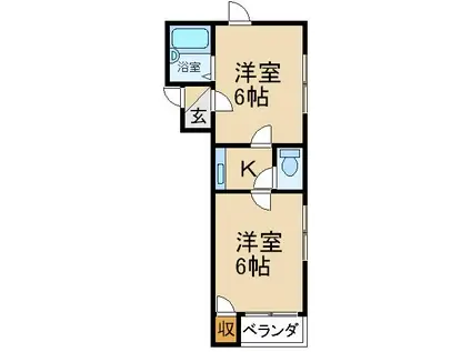 ODA伊加賀寿町ビルディング(2K/4階)の間取り写真