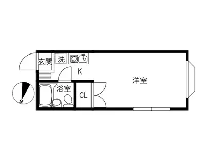 スペランツァ横山町(1K/1階)の間取り写真