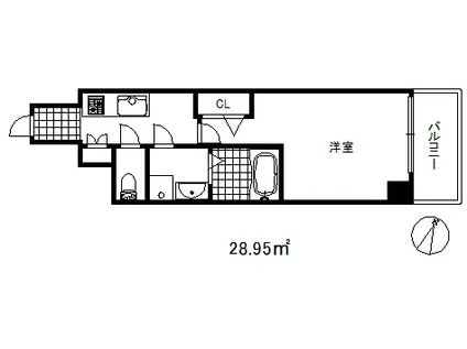 レジデンス神戸ビヴィオ(1K/5階)の間取り写真