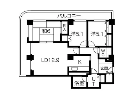 ザ・シーン徳川園(3LDK/21階)の間取り写真