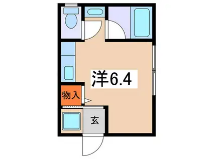 ハイツ桜(ワンルーム/2階)の間取り写真