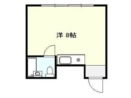 鶴田第一ビル(ワンルーム/4階)の間取り写真