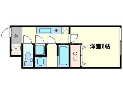 高塚ハウス(1K/1階)の間取り写真