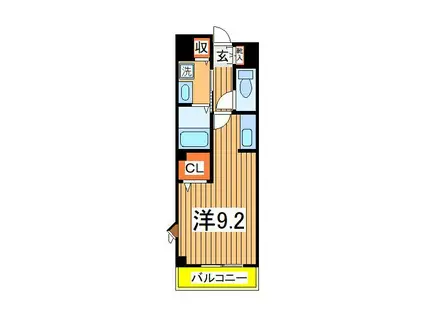 サニーメゾンⅡ(ワンルーム/2階)の間取り写真