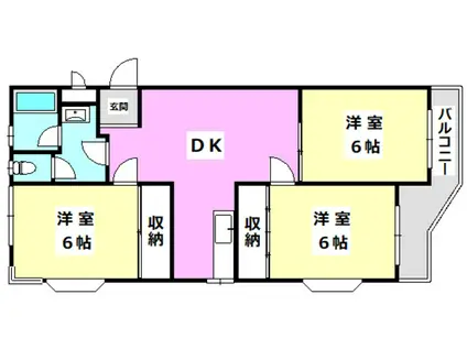 長野ハイツ(3DK/1階)の間取り写真