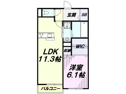 コンフォートプラッツ(1LDK/1階)の間取り写真