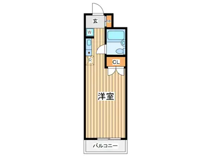 ウィンベルソロ川崎第11(1K/6階)の間取り写真