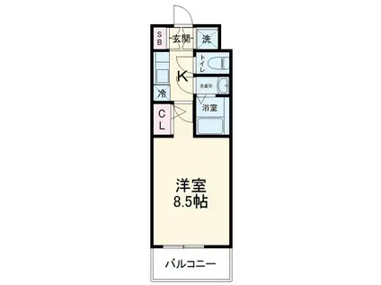 S-RESIDENCE志賀本通(1K/4階)の間取り写真