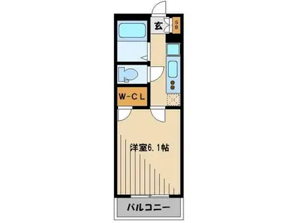 レオパレス彩(1K/3階)の間取り写真