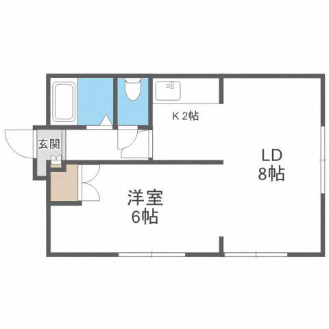 メゾンドール新川(1LDK/3階)の間取り写真