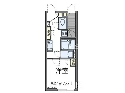 葵芳2号館(1K/1階)の間取り写真