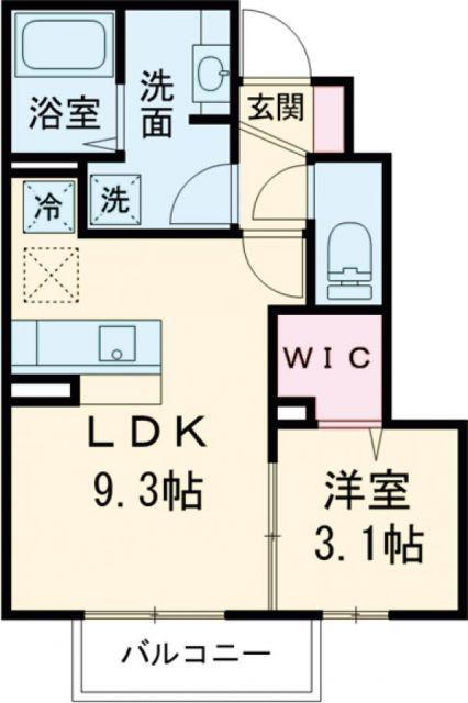 サンハイム チサ(1LDK/1階)の間取り写真