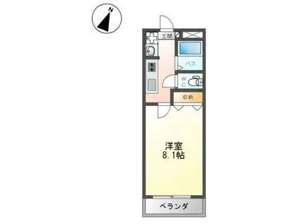 レジデンス・ウィロー II(1K/2階)の間取り写真