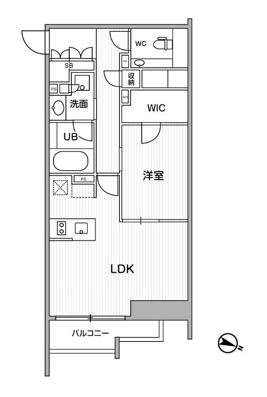 シーズンフラッツ新大塚(1LDK/6階)の間取り写真