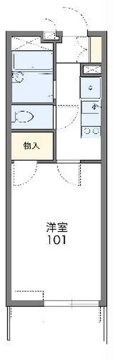 レオパレスエスポワール桜木町 1階階 間取り