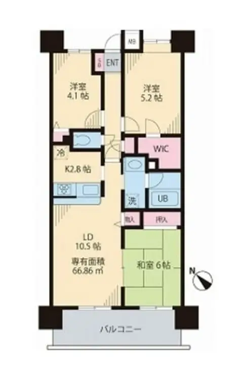 ライオンズガーデン町屋 4階階 間取り