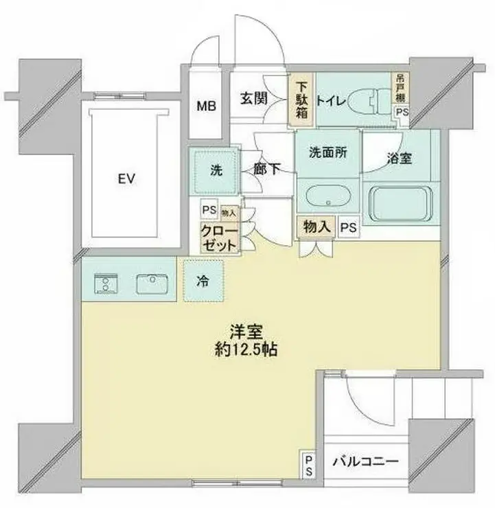 プレミスト渋谷宮益坂 7階階 間取り