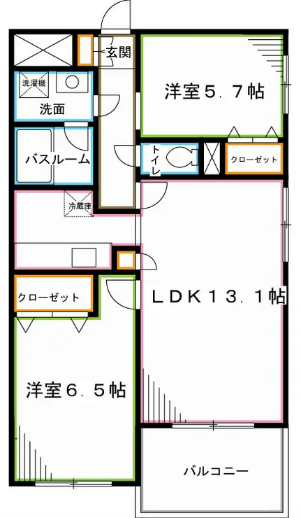 アール・プレイス 3階階 間取り