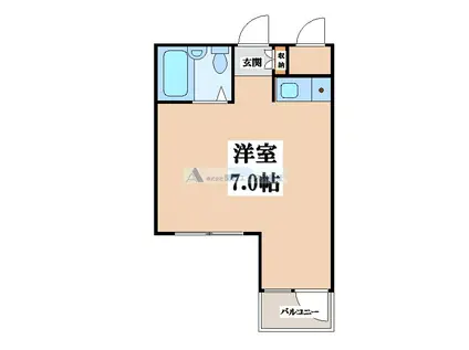 プレアール瓢箪山II(ワンルーム/1階)の間取り写真