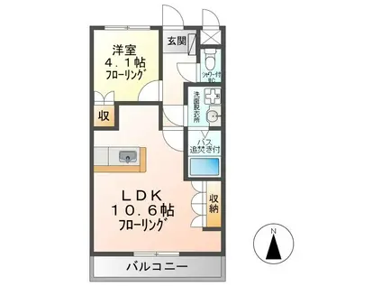 サンロード(1LDK/1階)の間取り写真