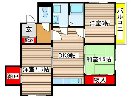 伊藤マンション(3DK/3階)の間取り写真