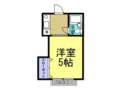 チェリークリークST(1K/3階)の間取り写真