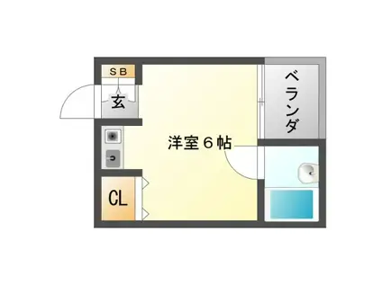 ハイツタケイ(ワンルーム/4階)の間取り写真