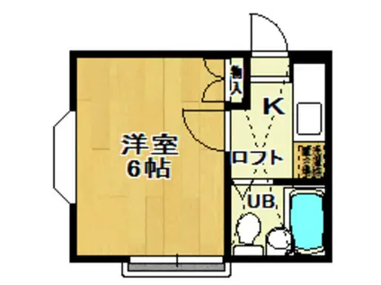 パルーム開成B棟(1K/2階)の間取り写真