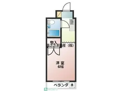 ハイム寺町(1K/1階)の間取り写真