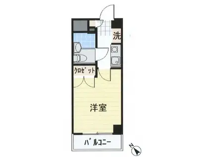 白樹舘壱番館(1K/2階)の間取り写真