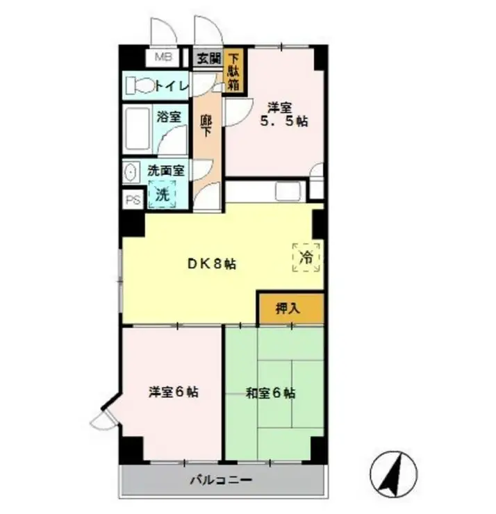 プレジール井山 3階階 間取り