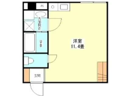 谷四プラザ(ワンルーム/4階)の間取り写真