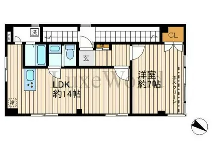 Jステージ横浜ヒルトップ(1LDK/2階)の間取り写真
