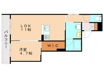 SHA MAISON M.O下大利(1LDK/2階)の間取り写真