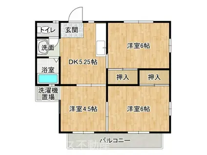 ドミール小山 (3DK/2階)の間取り写真