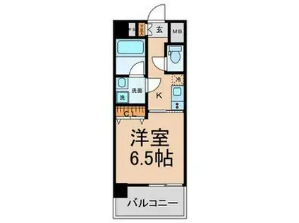 プレミアム浅間町(1K/7階)の間取り写真