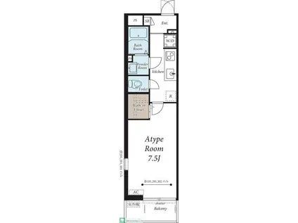 SPハウス扇大橋(1K/2階)の間取り写真