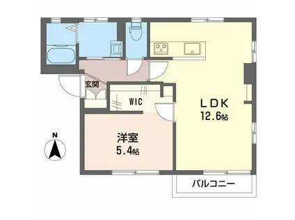 ディアス イーストB(2DK/1階)の間取り写真