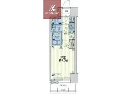 スワンズシティ大阪クレアスト(1K/3階)の間取り写真